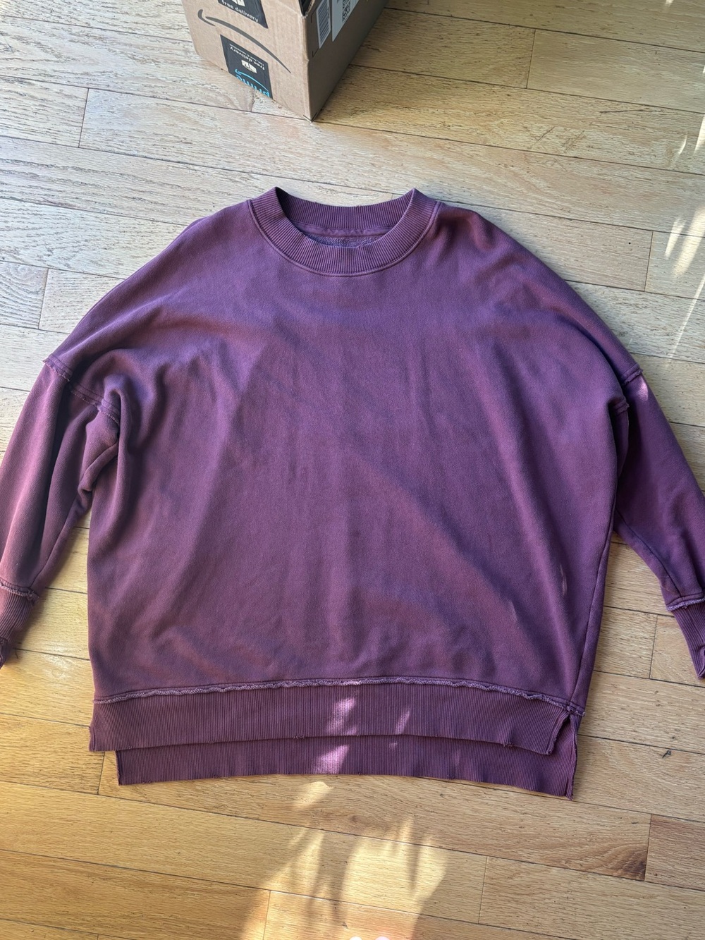 Aerie oversized distressed crewneck